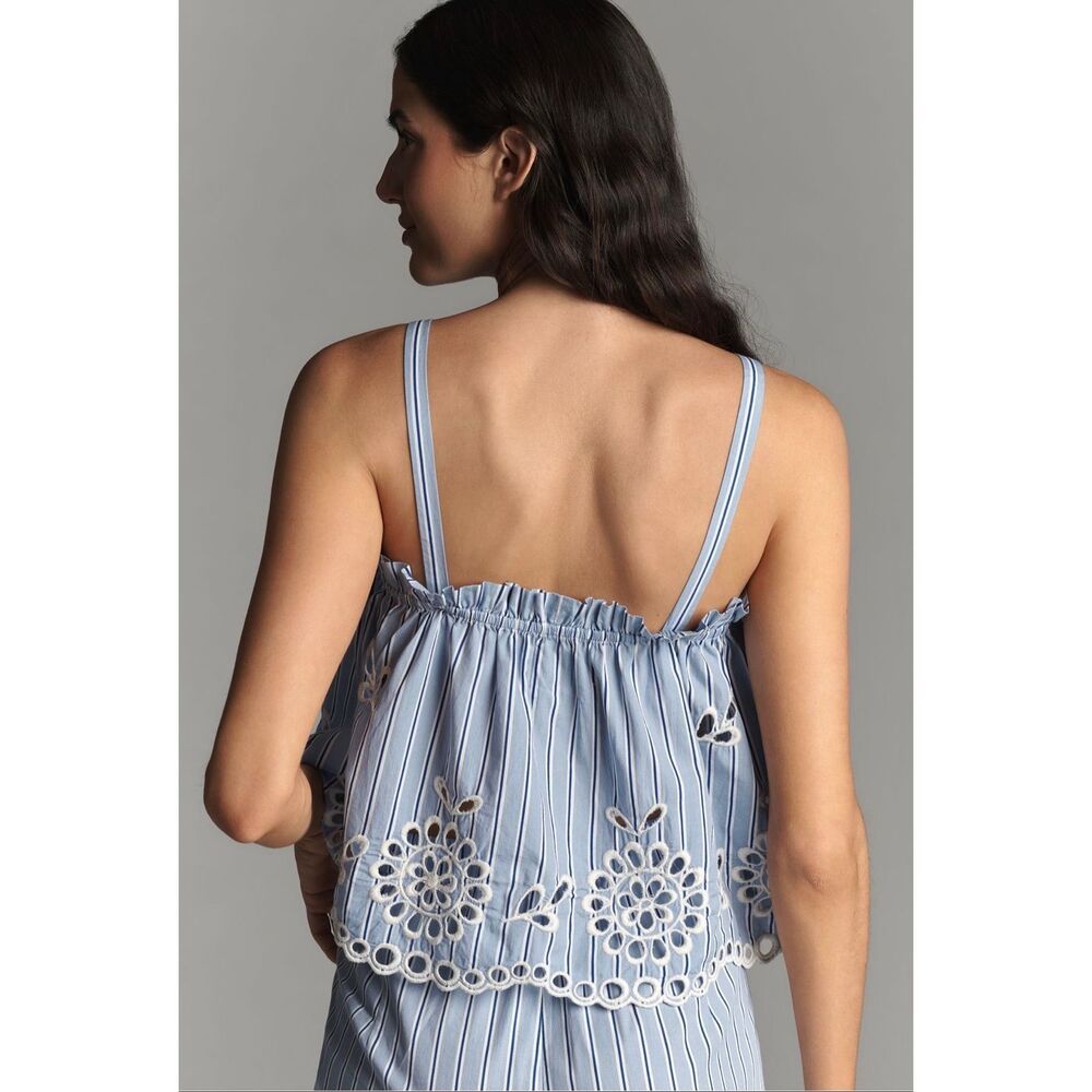 Anthropologie Maeve Embroidered Eyelet Tank - Picture 2 of 7